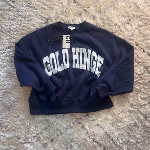 💙 Gold Hinge Dark Denim GH Wide Arm Sweatshirt Top